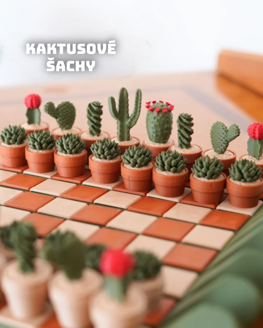 Šachová sada, která vypadá jako kaktus – hra, kterou nechceš schovávat