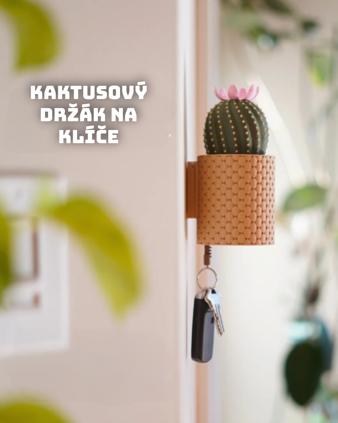 Kaktusový držák na klíče