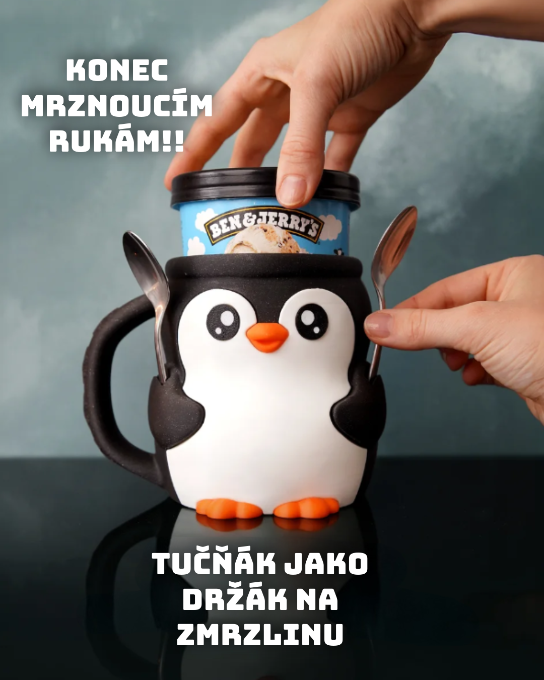 Tučňák - držák na zmrzlinu