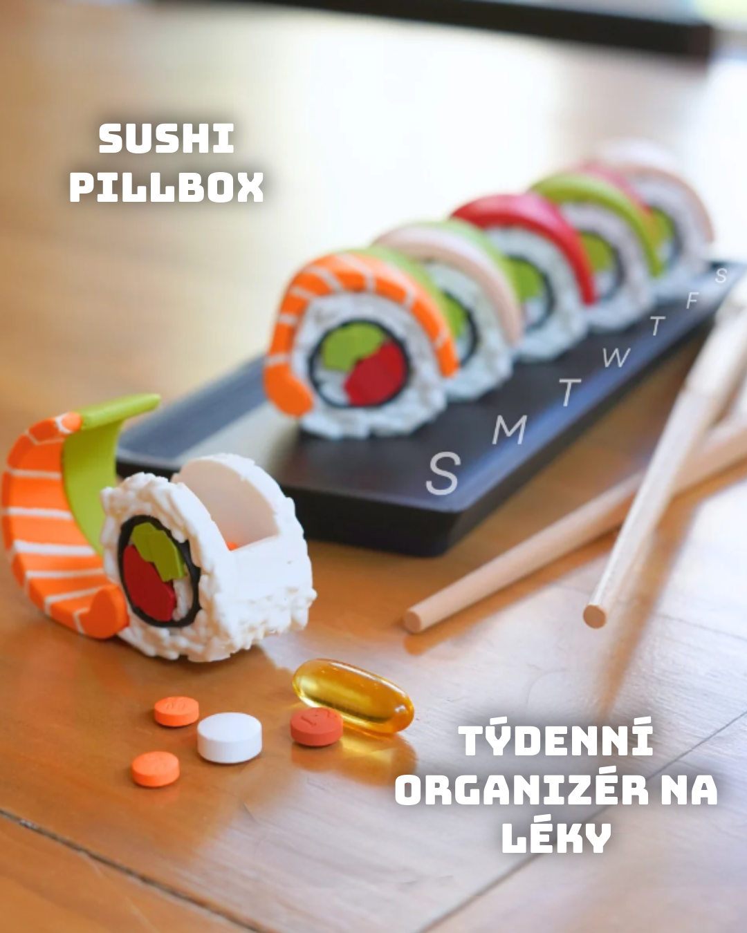 Sushi týdenní organizér na léky