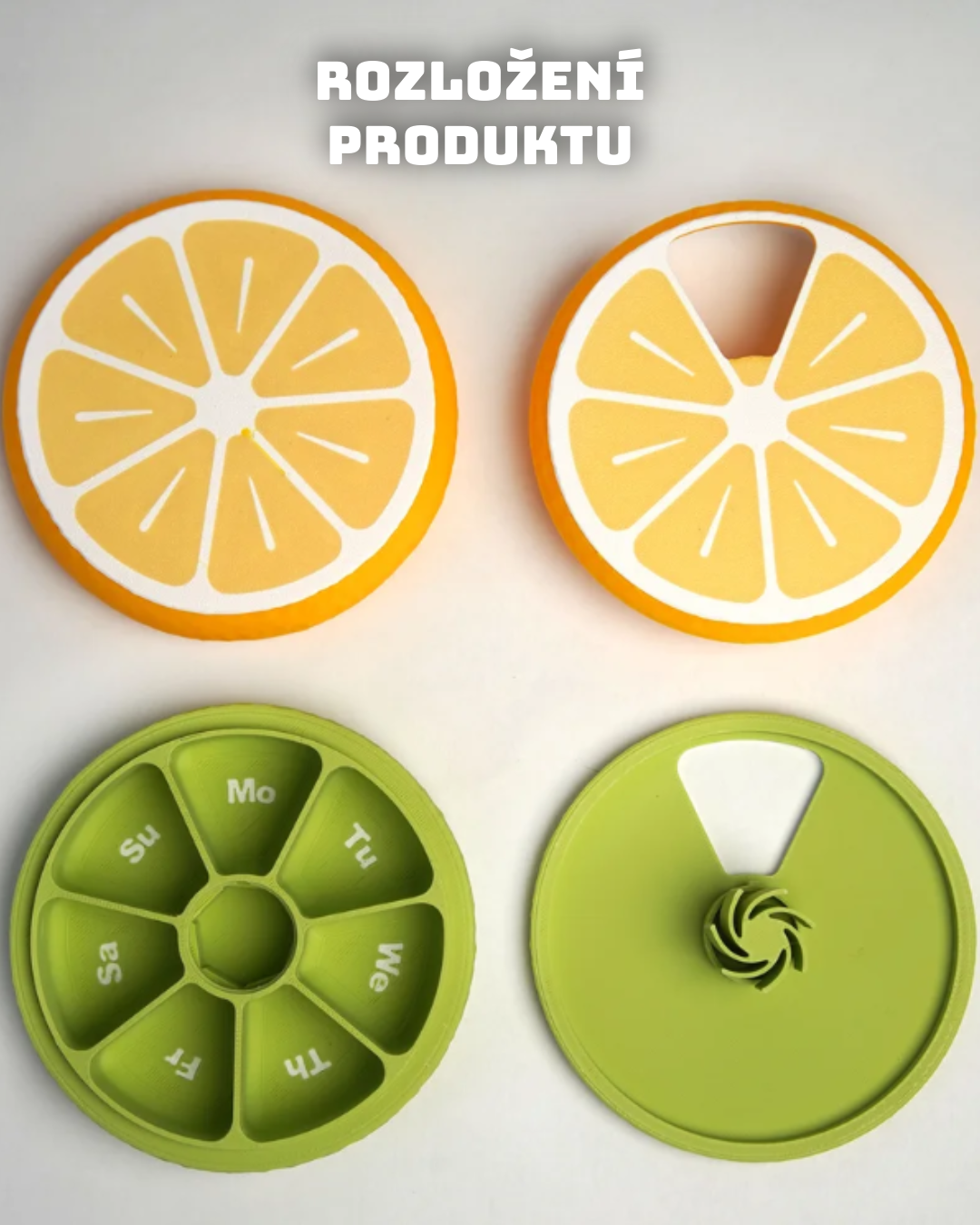 Organizér na léky - citrus